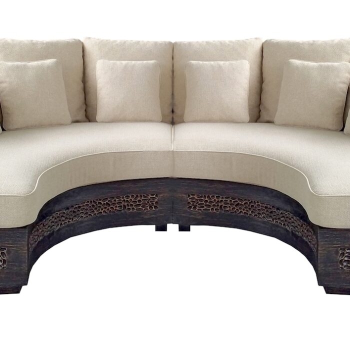 Leopard curved modular sofa