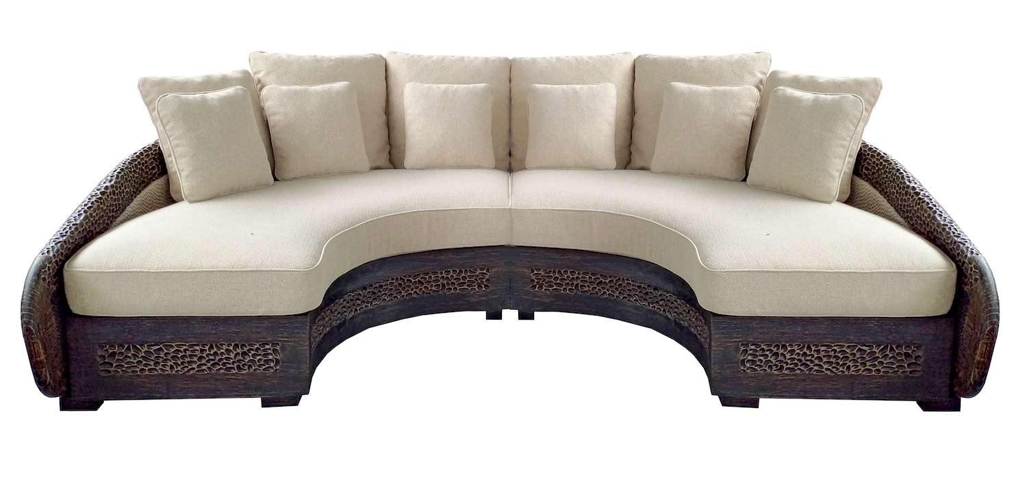 Leopard curved modular sofa