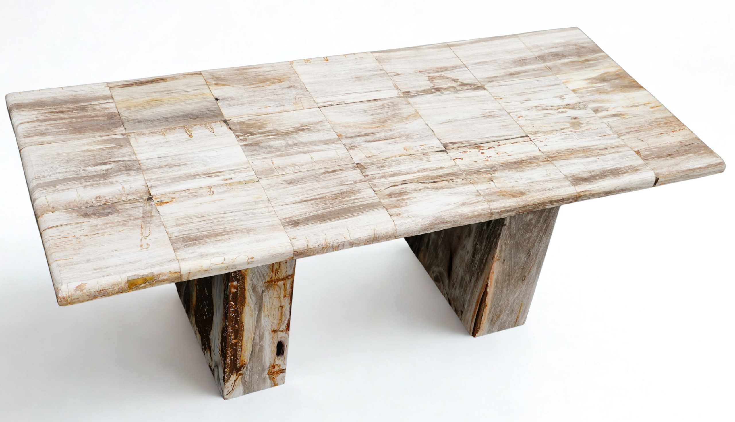 Table bois pétrifié rectangle