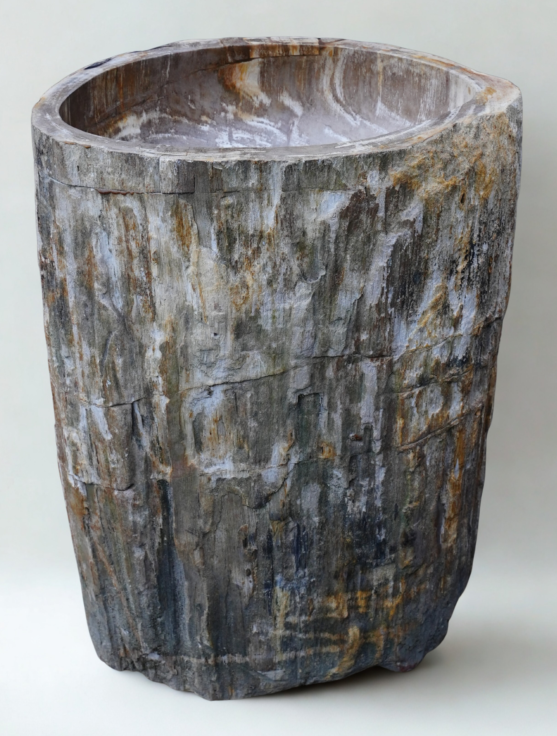 Vasque bois pétrifié