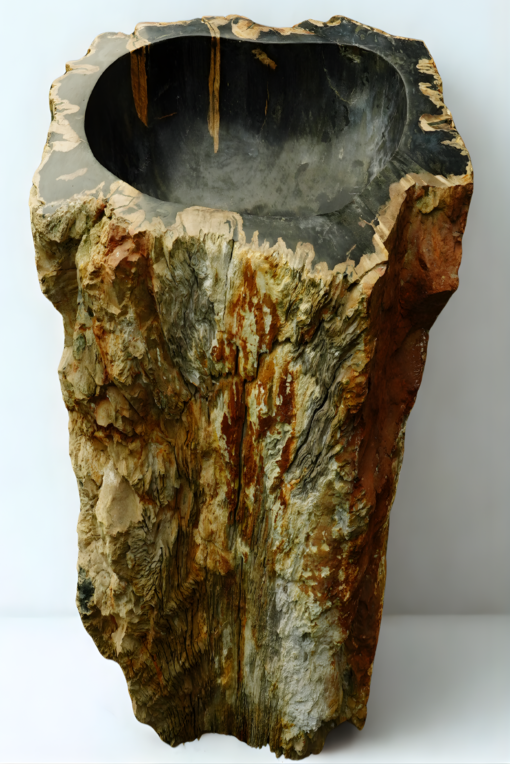 Vasque bois pétrifié